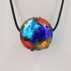 Большой отверстие в итальянском стиле 25 мм большой размер ручной работы Murano Lampwork стеклянные бусины стеклянный шар - Product Image 6