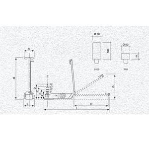 Ascenseur hydraulique oléopneumatique CIZETA avec 3 extensions et capacité de 60 tonnes - Product Image 2