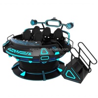 5 asientos VR Ship 360 grados silla giratoria 9D simulador de realidad Virtual VR máquina VR UFO