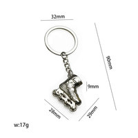 Porte-clés en métal avec logo personnalisé, pendentif patin à glace, cadeau promotionnel pour patinoire, petit cadeau d'entreprise, souvenir