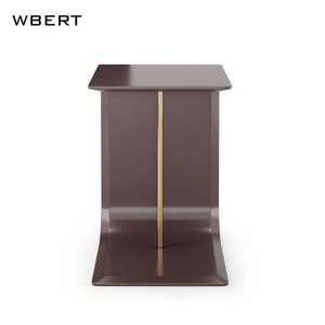 WBERT Table d'angle moderne italienne de luxe Table basse en bois massif en forme de C pour la salle à manger de l'hôtel et du salon Table d'appoint - Product Image 2