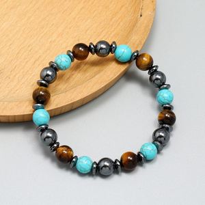 Bracelet en pierre naturelle avec perles de verre colorées pour la conscience spirituelle, livraison rapide dans le monde entier, service d'étiquetage SKU - Product Image 1