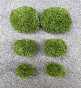 ミックスサイズ軽量セラミック製模擬モスストーン人工石ボールグリーン植物、家庭菜園植木鉢装飾用 - Product Image 3