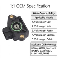 Capteur de position du papillon des gaz TPS automatique 037907385Q 5S5368 280122020 TPS4175 pour VW Corrado Cabrio Passat Peugeot Rabbit Jetta Vento