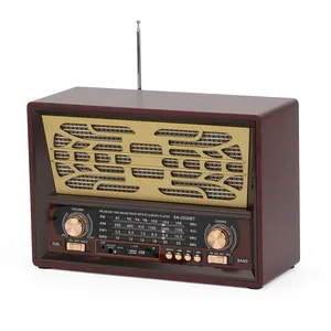 Pasokan Pabrik Desain Antik Radio Kayu dengan USB SD TF