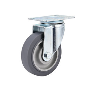 Ruedas giratorias silenciosas de caucho TPR de 3 y 4 pulgadas, tamaño mediano, para carritos de 5 pulgadas, carritos de mano y carritos de transporte para puestos al aire libre - Product Image 5