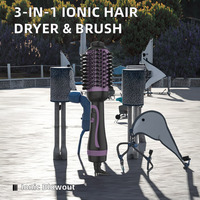 Sèche-cheveux brosse 4-en-1 ionique, sèche-cheveux et styler volumisant tout-en-un