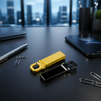 Flash Drive USB 2.0 3.0 Mini Metal Custom LOGO Terlaris 2026, 1GB-128GB Grosir