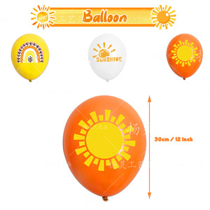Decoración de Fiesta de Cumpleaños Boho Sunshine, Globos Impresos, Artículos para Fiestas You Are My Sunshine, Artículos para <span class=keywords><strong>el</strong></span> Primer Cumpleaños Sunshine - Product Image 2