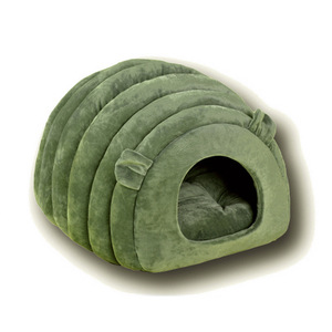 Tempat Tidur Hewan Peliharaan Bentuk Ulat Berkualitas Tinggi Kapas PP Semi Tertutup Dapat Dilepas dan Dicuci Tempat Tidur Kucing Dalam Ruangan Hangat Musim Dingin Tempat Tidur Gua Kucing - Product Image 6