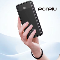 Banque d'alimentation portable de haute qualité 20000 mAh avec écran LED, entrée micro USB, charge rapide PD22.5W pour l'extérieur