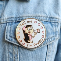Badge en métal émaillé souple personnalisable, thème Fille Antique, pour fêtes de remise des diplômes - Accessoire de mode créatif Anime découpé à la forme