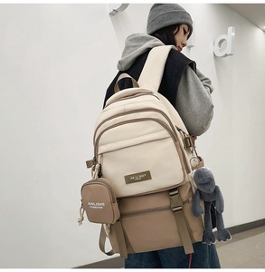 Sac à dos grande capacité <span class=keywords><strong>en</strong></span> nylon, sac de <span class=keywords><strong>voyage</strong></span> coré<span class=keywords><strong>en</strong></span> multifonctionnel, style Harajuku, résistant à l'usure, pour étudiants du collège et du lycée - Product Image 2