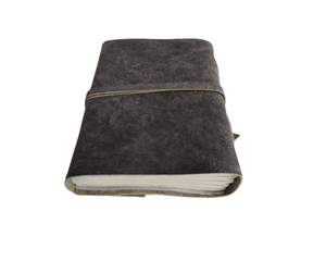 Carnet de notes en cuir A5 rustique personnalisé, relié, gris, non ligné, rechargeable, fait main, cadeau en cuir pour écrivains - Product Image 5