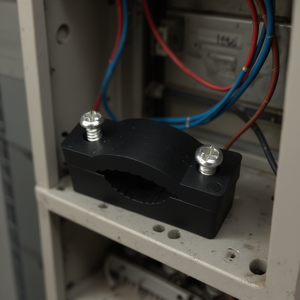 Cable <b>Clamp</b> 44x14x24mm Black For Secure Wire Holding - Product Image 3