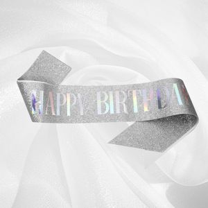 1 pezzo Glitter Happy Birthday Sash tracolla etichetta cintura <span class=keywords><strong>di</strong></span> compleanno fascia per donne uomini festa <span class=keywords><strong>di</strong></span> compleanno bomboniere forniture - Product Image 6