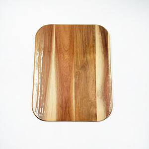 Planche à découper en bois d'acacia 35,5x28x1,5cm rectangulaire double face pour aliments crus et cuits, fruits, utilisation portable pour pique-nique - Product Image 1