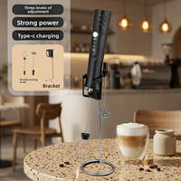 Mousseur à lait électrique portable à économie d'énergie, rechargeable par USB, pour machine à capsules et usage domestique