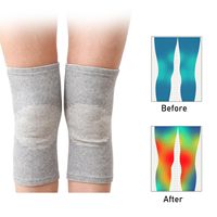 Genouillère de compression en bambou premium, élastique, chauffante, protectrice, unisexe, anti-fatigue, respirante