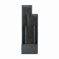 Fuente de Agua Artificial Moderna Personalizada, Impermeable, de Resina, Forma Irregular, 37x26.5x99CM, para Interiores/Exteriores, Hogar, Oficina, Jardín