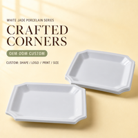 Assiette carrée en mélamine de 9 pouces, blanche, durable, pour la maison, la cuisine, la table, le service de fruits et salades – Commande en gros OEM/ODM