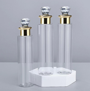 Botella Redonda de PET de Alta Gama para Tónico de 100ml 150ml 200ml 250ml 300ml 400ml 500ml con Tapa de Diamante para Loción Cosmética - Product Image 5