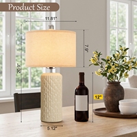 Lampe de chevet pour chambre à coucher, cadeaux d'anniversaire pour femmes, maman, cadeaux de déménagement, décoration de maison neuve, lampe de bureau en céramique