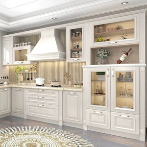 Gabinetes <span class=keywords><strong>de</strong></span> Cocina Europeos <span class=keywords><strong>de</strong></span> Madera Sólida <span class=keywords><strong>de</strong></span> Roble Blanco y Nogal con Acabado en Laca <span class=keywords><strong>de</strong></span> Alto Brillo y Bisagras Personalizadas <span class=keywords><strong>de</strong></span> Lujo - Product Image 6
