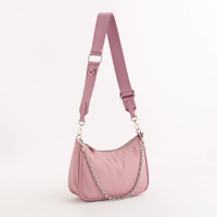 Sac à bandoulière de luxe pour femme avec logo personnalisé, en nylon, avec chaînes fantaisie, sangle unique, étanche, pour l'été et l'hiver
