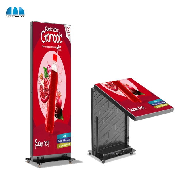 CST P1.538 P1.86 P1.8 P2.5 Indoor Foldable Led Poster Screen Display Portable Digital Banner Led Video Wall for Store