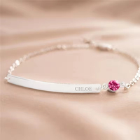Bracelets en acier inoxydable plaqué or 18 carats, gravure au laser, haute qualité, cadeau d'anniversaire pour femme, petite amie