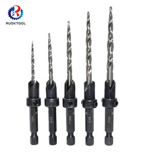 Hss <span class=keywords><strong>Bois</strong></span> Chanfrein Trapano Résistant À L'usure Hex Shank Cône Fraise Foret Manuel <span class=keywords><strong>Bois</strong></span> Auger Bit Set - Product Image 1