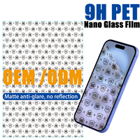 Penjualan Langsung Pabrik Kaca Nano 9H 0.38mm Lembaran & Gulungan PET Matte Anti Silau Anti Gores Anti Pecah Mendukung OEM ODM