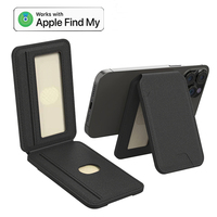 Portefeuille magnétique portable pour cartes, compatible avec la fonction Localiser d'Apple, étanche, en cuir PU, avec fonction de suivi pour cartes de crédit et d'identité