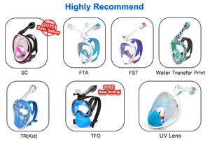 Mặt Nạ Toàn Bộ Mặt Lặn Với Ống Thở Khô Có Thể Tháo Rời Chống Sương Mù 180 Để Bơi Lội - Product Image 6