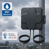 Antenne de communication 4G LTE, antenne directionnelle à panneaux MIMO 698-2700 MHz 18 dBi IP67 SMA mâle X2 pour routeur extérieur