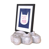 Urne funéraire artisanale en porcelaine couleur blanc cassé pour animaux (chien, chat) avec base en céramique, pour cendres de crémation, vente en gros OEM