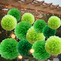 Ensemble de 18 boules de fleurs en papier hawaïennes, fournitures de décoration de fête pour anniversaire, mariage et Noël