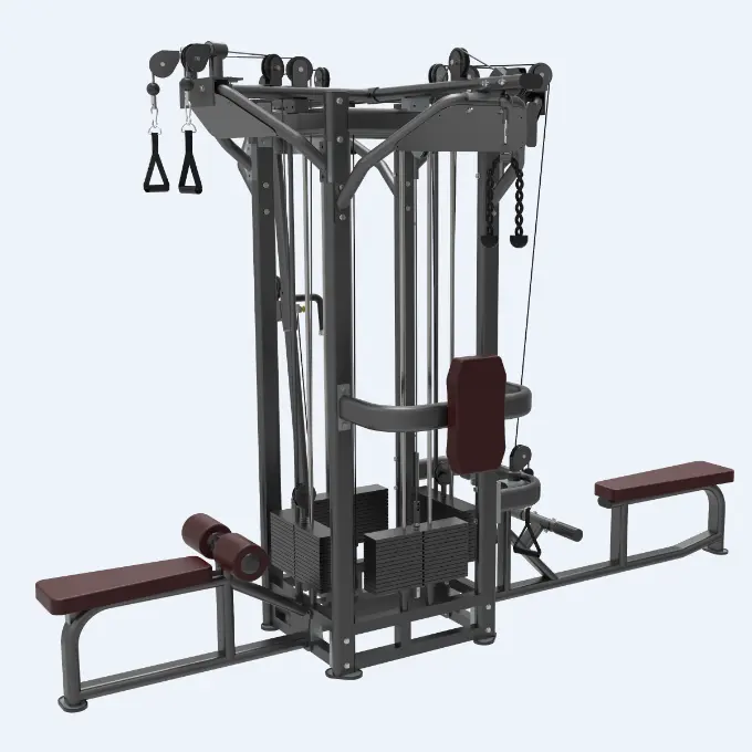 KJ-1233 Factory Hot Sale Four Stack Multi Station Pin Loaded Strength Fitness Commercial Gym Equipment