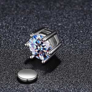 <span class=keywords><strong>Orecchini</strong></span> a Perno in Moissanite da 1 Carato per Uomo, Economici, 6,5mm VVS, <span class=keywords><strong>Orecchini</strong></span> Magnetici in Argento Sterling 925, Gioielli Eleganti da Uomo - Product Image 1