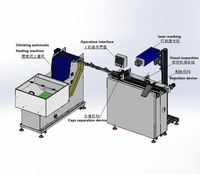Système de marquage laser UV entièrement automatique pour bouchons de bouteilles, avec collecte, détection et tri des codes QR, pour les industries cosmétiques, alimentaires et des boissons