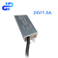 Fuente de Alimentación Conmutada LED de 24V 36W 1.5A IP67 Totalmente Encapsulada a Prueba de Agua, Transformadores para Panel LED, SMPS PSU para Iluminación LED Exterior