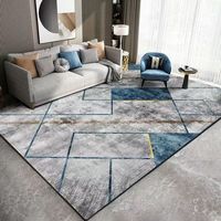 Tapis moderne antidérapant de luxe léger en polyester de haute qualité, fabriqué à la machine, pour salon, chambre à coucher, canapé, table