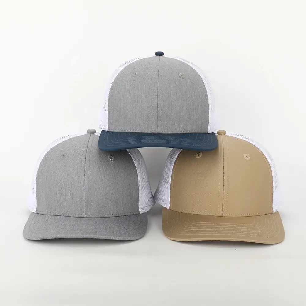 Özel Logo yüksek kalite klasik 6 Panel düz prim file şapka kamyon şoförü, toptan erkekler Gorras kap, 112 boş kamyon şoförü şapkaları