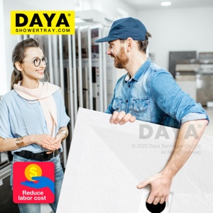 Receveur de <span class=keywords><strong>douche</strong></span> de style italien en fibre de verre avec drain sur mesure - Product Image 3