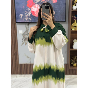 เดรสยาวทรงโคลช ผ้าเครปพรีเมียม เบาสบาย ระบายอากาศดี ไร้ตะเข็บ เหมาะสำหรับฤดูร้อนและฤดูใบไม้ร่วง ดีไซน์ผูกด้านข้าง สวยสง่า พลิ้วไหว สำหรับผู้หญิง - Product Image 2
