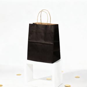 Bolsa de Compras de Papel Kraft Blanca y Marrón con Asas Retorcidas e Impresión de Logotipo - Product Image 4