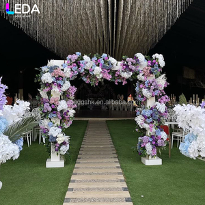 LEDA Wedding <b>Party</b> Event Decor Modern White Square Hanging Flower Outdoor Large Acrylic <b>Backdrop</b> - Product Image 1