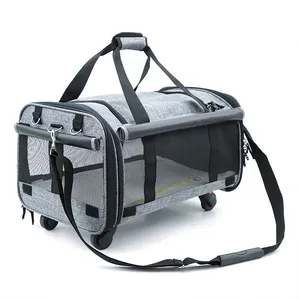 Multifunktions-Kinderwagen-Koffer von Airlines mit leisem Rad Reise transport Abnehmbarer Haustier träger mit Rädern Pet Trolley Bag