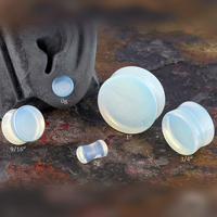 Vente en gros de bouchons de Tunnel d'oreille en pierre mixte, boucles d'oreilles extensibles à Double évasé